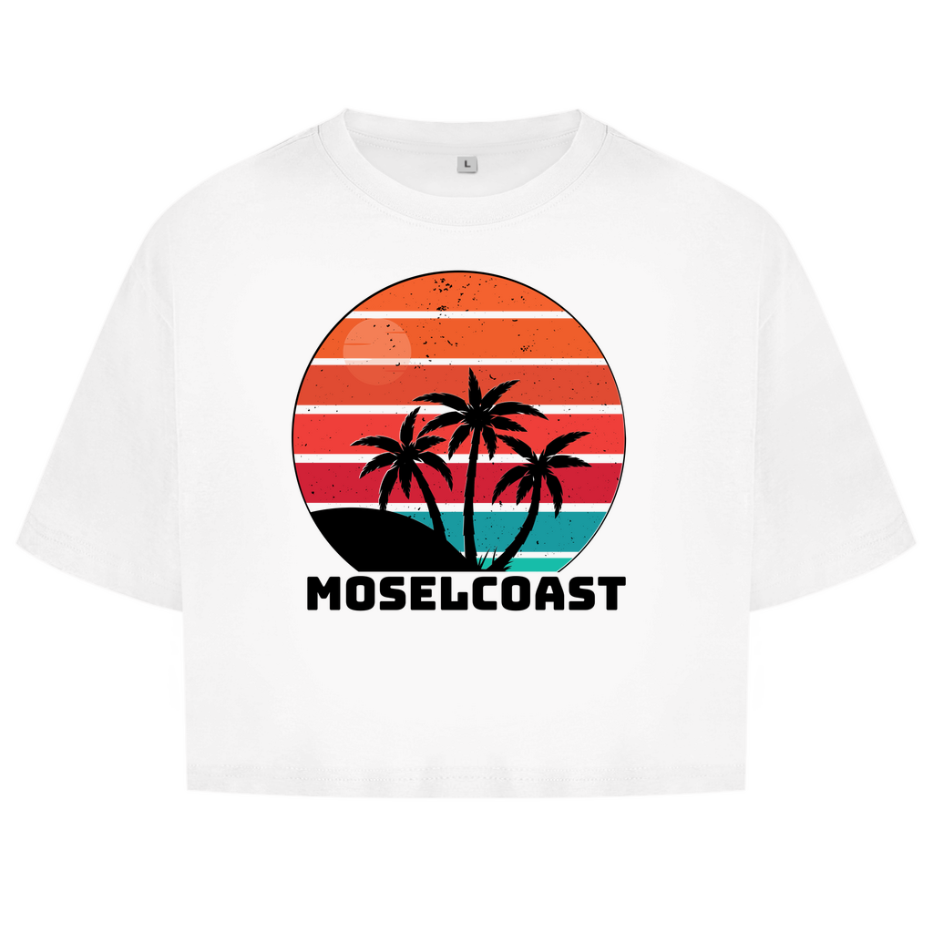 Damen Oversize Crop Top Moselcoast Printegy