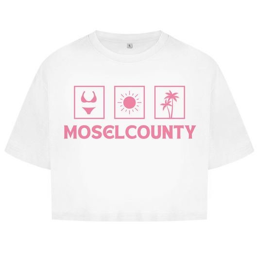 Damen Oversize Crop Top Moselcounty Girls Printegy